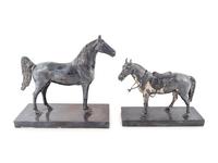 A Pair of American Silverplate Horse Figure Trophies — 20TH CENTURY