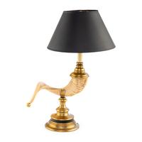 A Taxidermy Horn Mounted as a Lamp