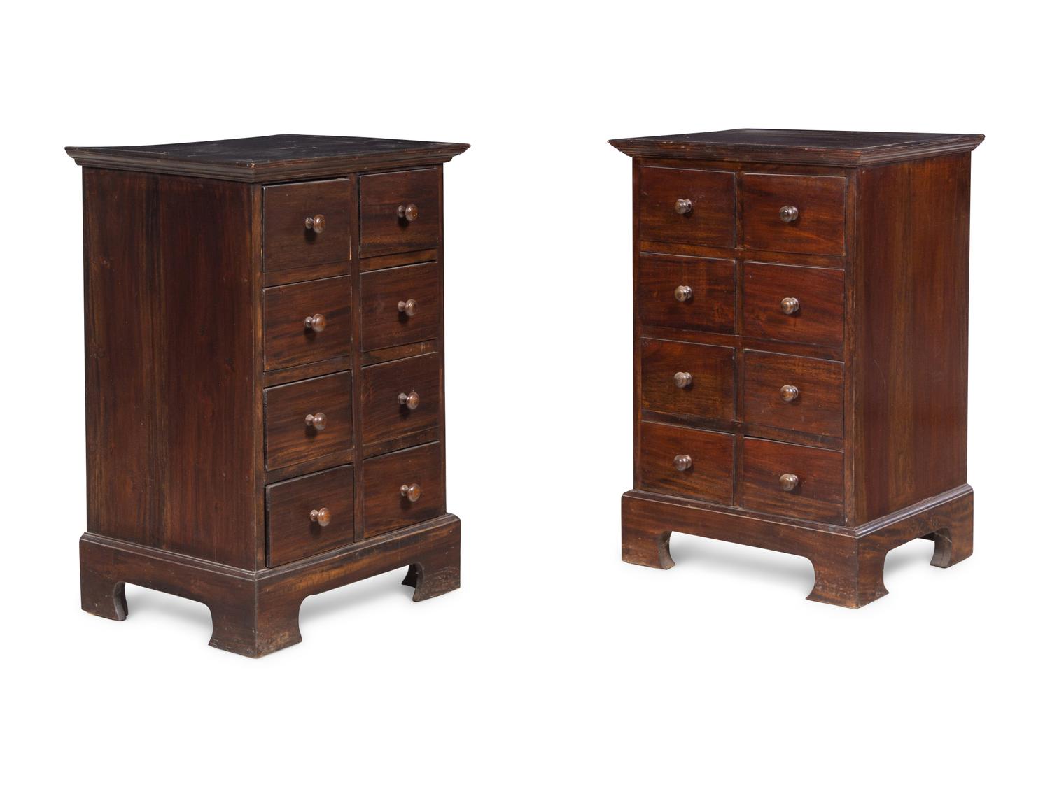A Pair of Eight-Drawer Cabinets