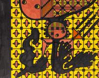 Untitled (Figures in Yellow, Red and Black)