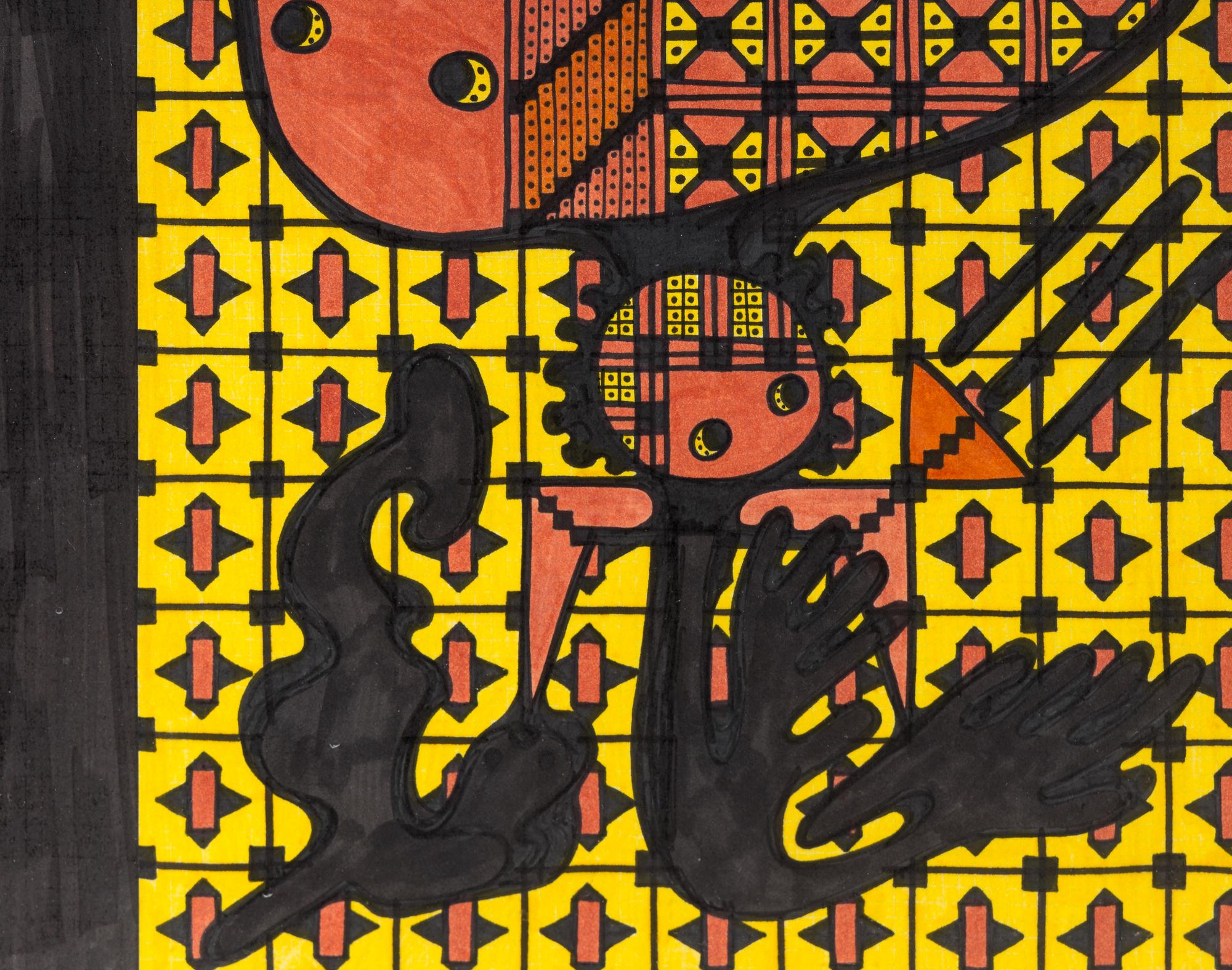 Untitled (Figures in Yellow, Red and Black)