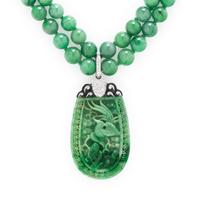 NARDI, CARVED JADE, DIAMOND, AND ENAMEL NECKLACE