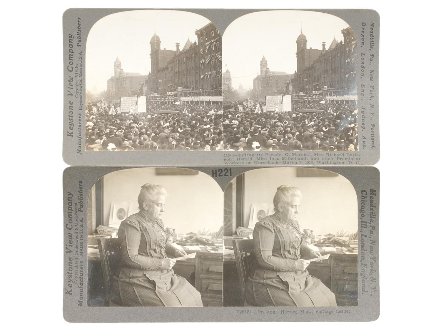 [EARLY PHOTOGRAPHY]. Collection 52 stereoviews dating from the 19th-20th century, highlighted by H.A. Doerr Stereoview of the Alamo.
