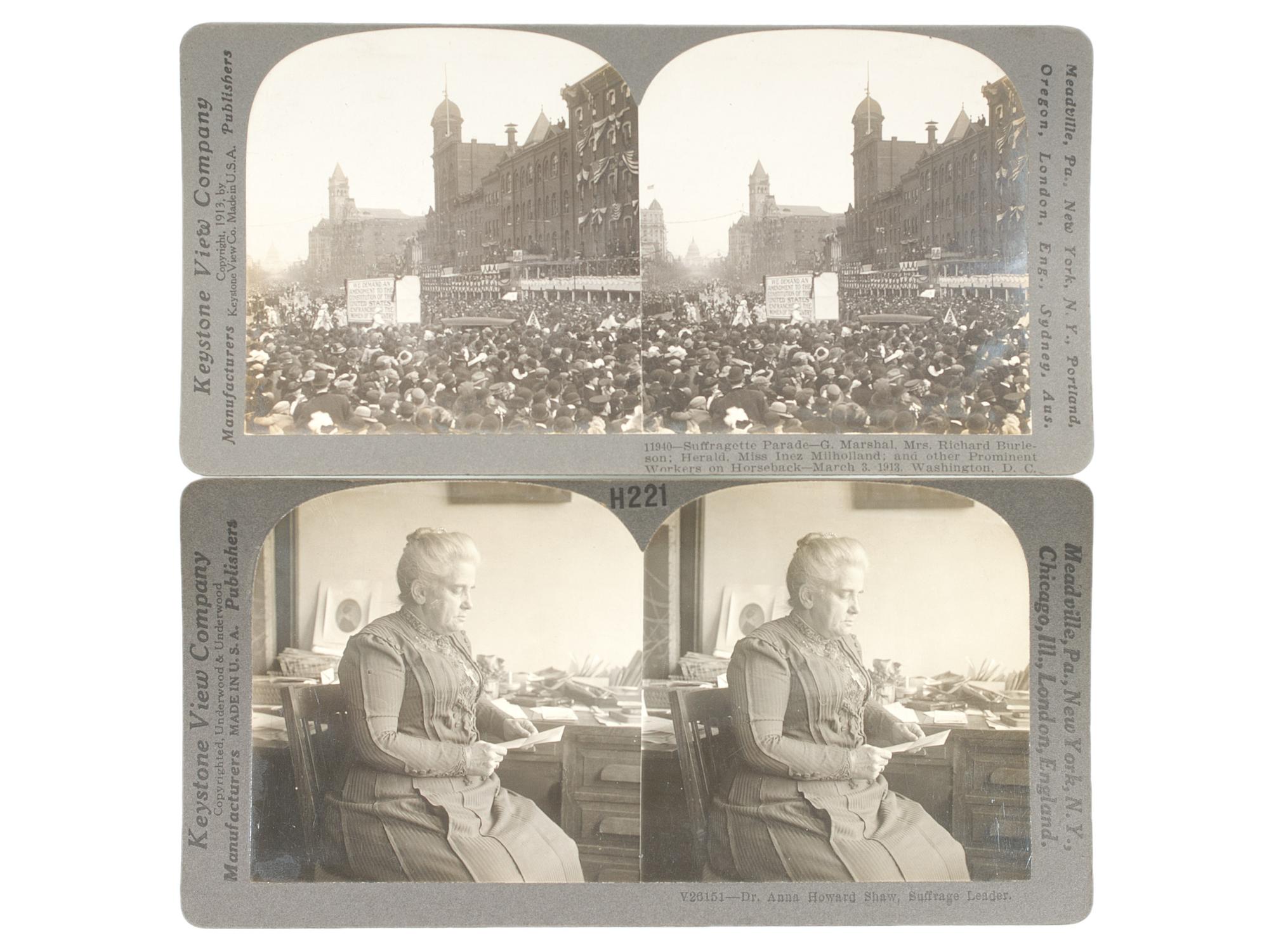 [EARLY PHOTOGRAPHY]. Collection 52 stereoviews dating from the 19th-20th century, highlighted by H.A. Doerr Stereoview of the Alamo.