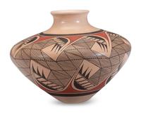 Polychrome Pottery Jar, with Migration Pattern