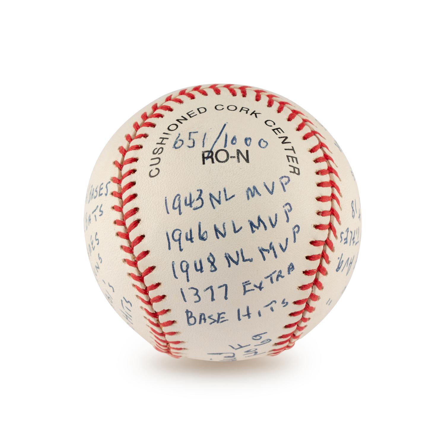 A Stan Musial Multi Career Achievement/Stat Inscribed Signed Autograph Baseball