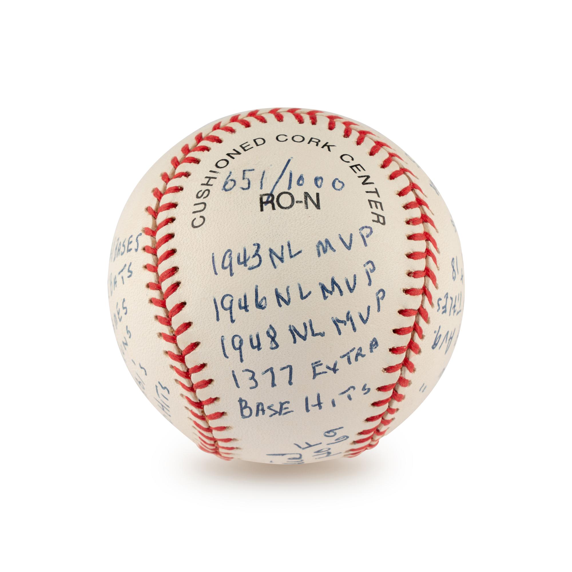 A Stan Musial Multi Career Achievement/Stat Inscribed Signed Autograph Baseball