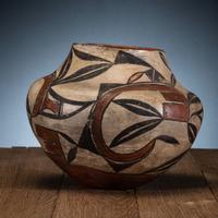 Acoma / Laguna Polychrome Painted Pottery Jar