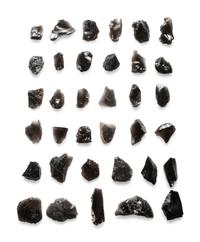 Frame of San Lazaro Pueblo Utilized Obsidian Flakes, From the Collection of Forrest Fenn