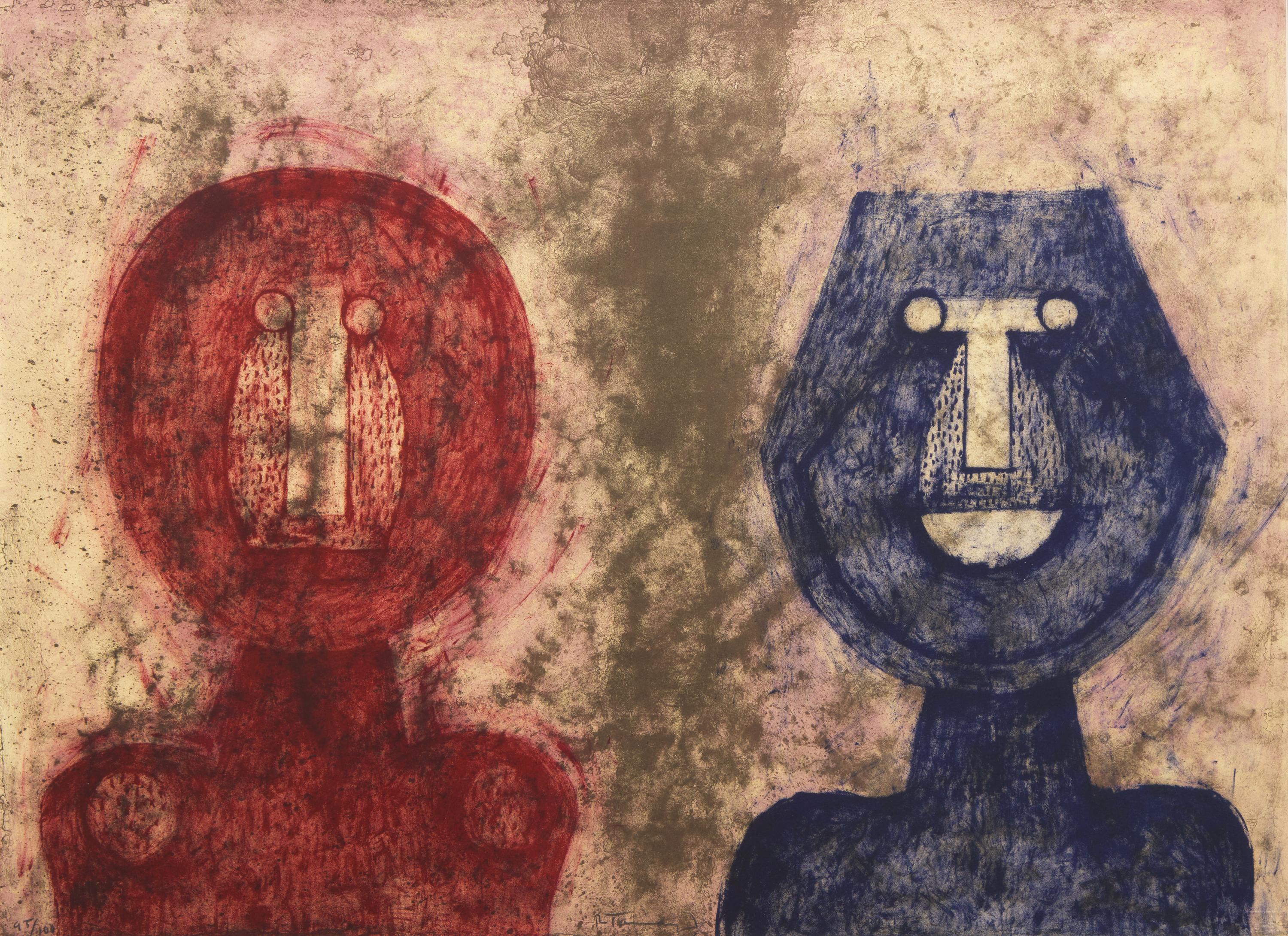 Rufino Tamayo (Mexican, 1899-1991) — Dos Caras , 1973