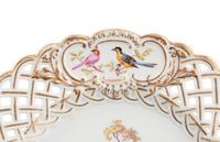 A Set of Seven Meissen Porcelain Reticulated Dessert Plates