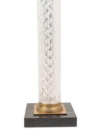 A Pair of Cut Glass Columnar Lamps