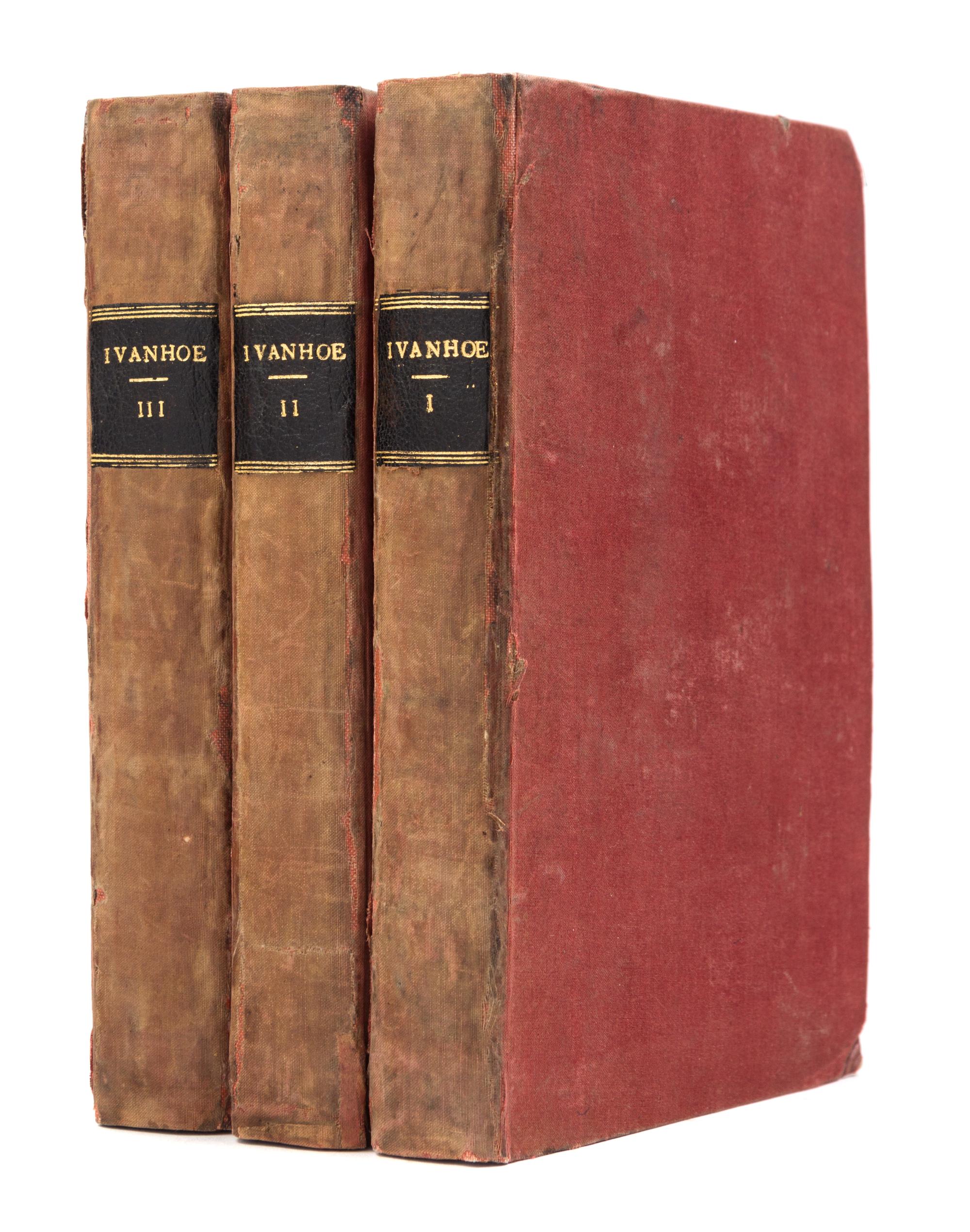 SCOTT, Walter, Sir (1771-1832). Ivanhoe. Edinburgh: for Archibald Constable and Co. and Hurst, Robinson, and Co., 1820. ORIGINAL CLOTH