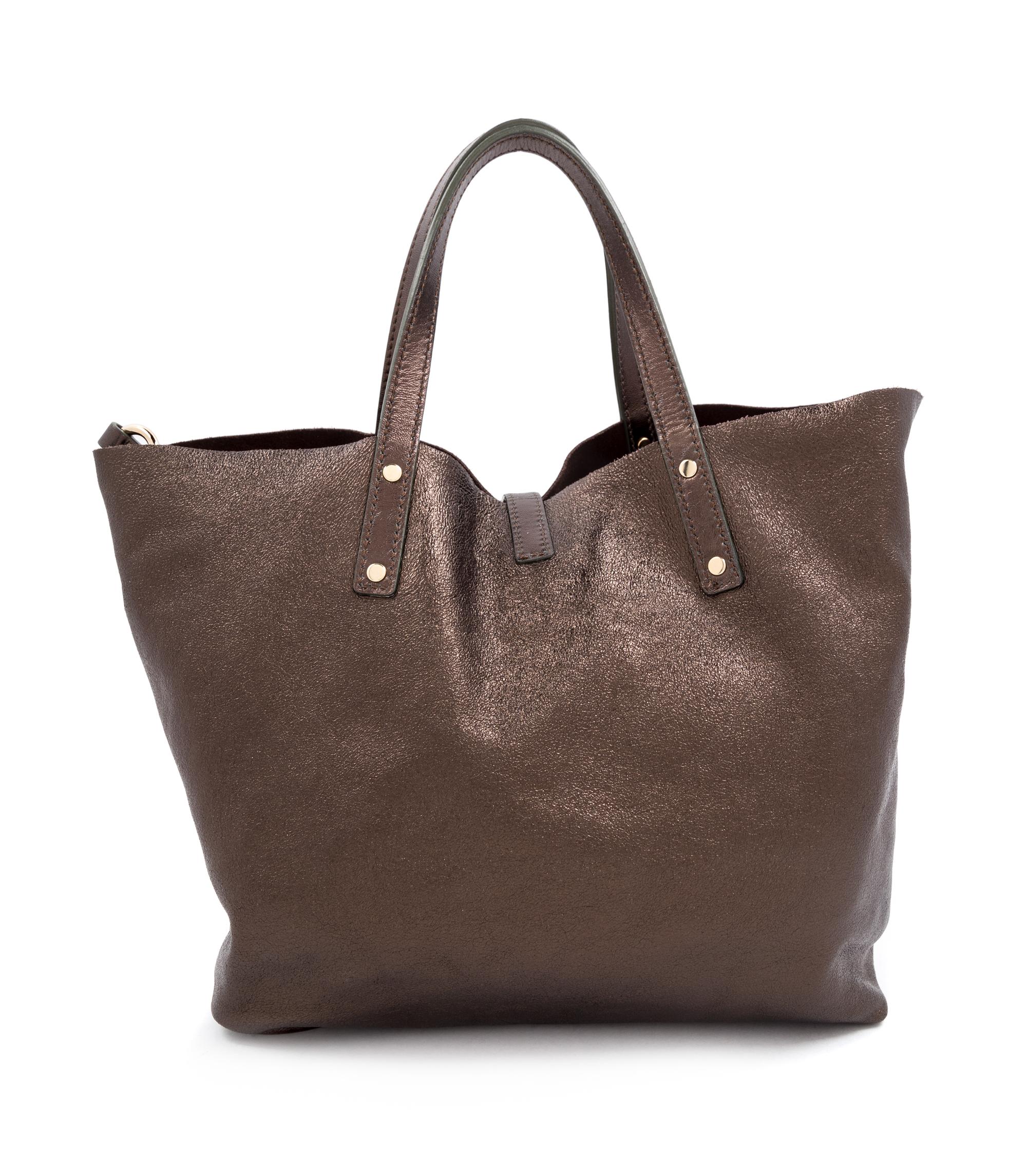 Tiffany & Co Brown Suede Reversible Small Tote with Pouch, 1990-2000s 10" H x 14" W x 4" D; Handle drop: 5"