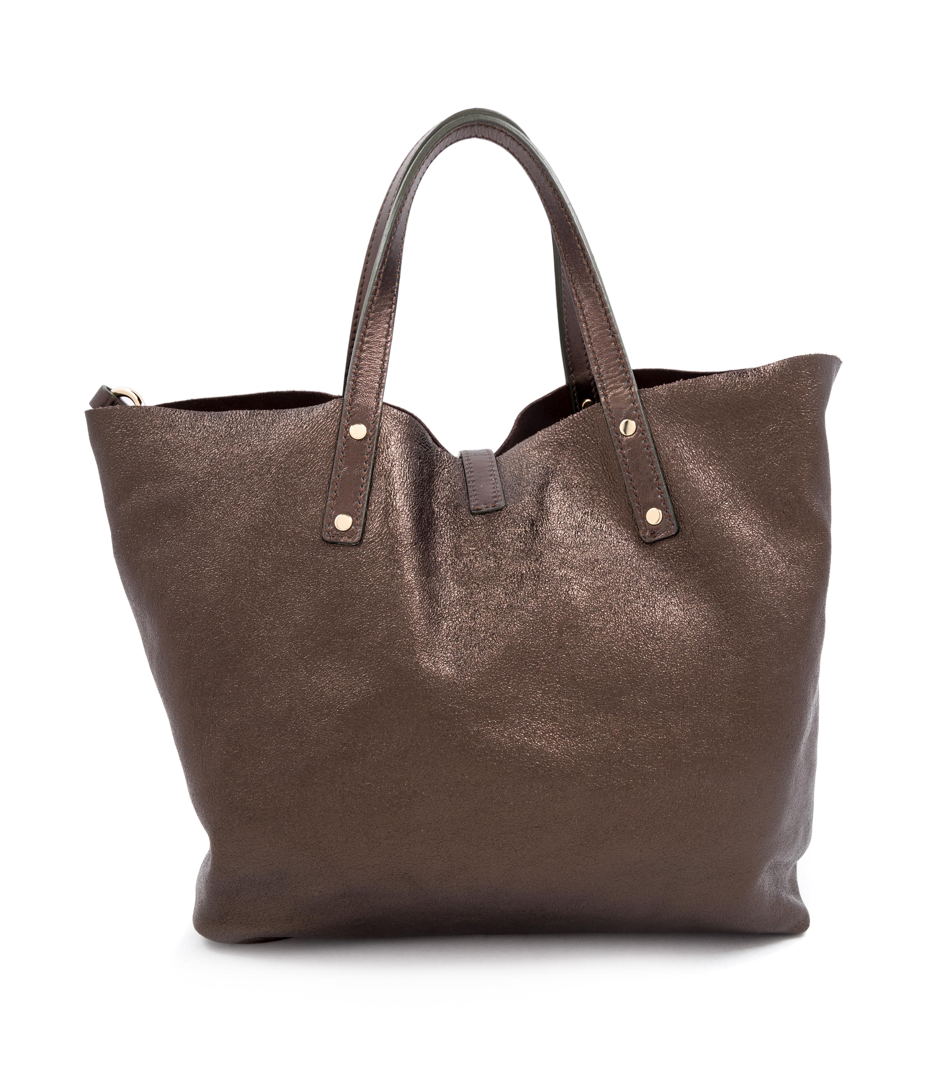 Tiffany & Co Brown Suede Reversible Small Tote with Pouch, 1990-2000s 10" H x 14" W x 4" D; Handle drop: 5"