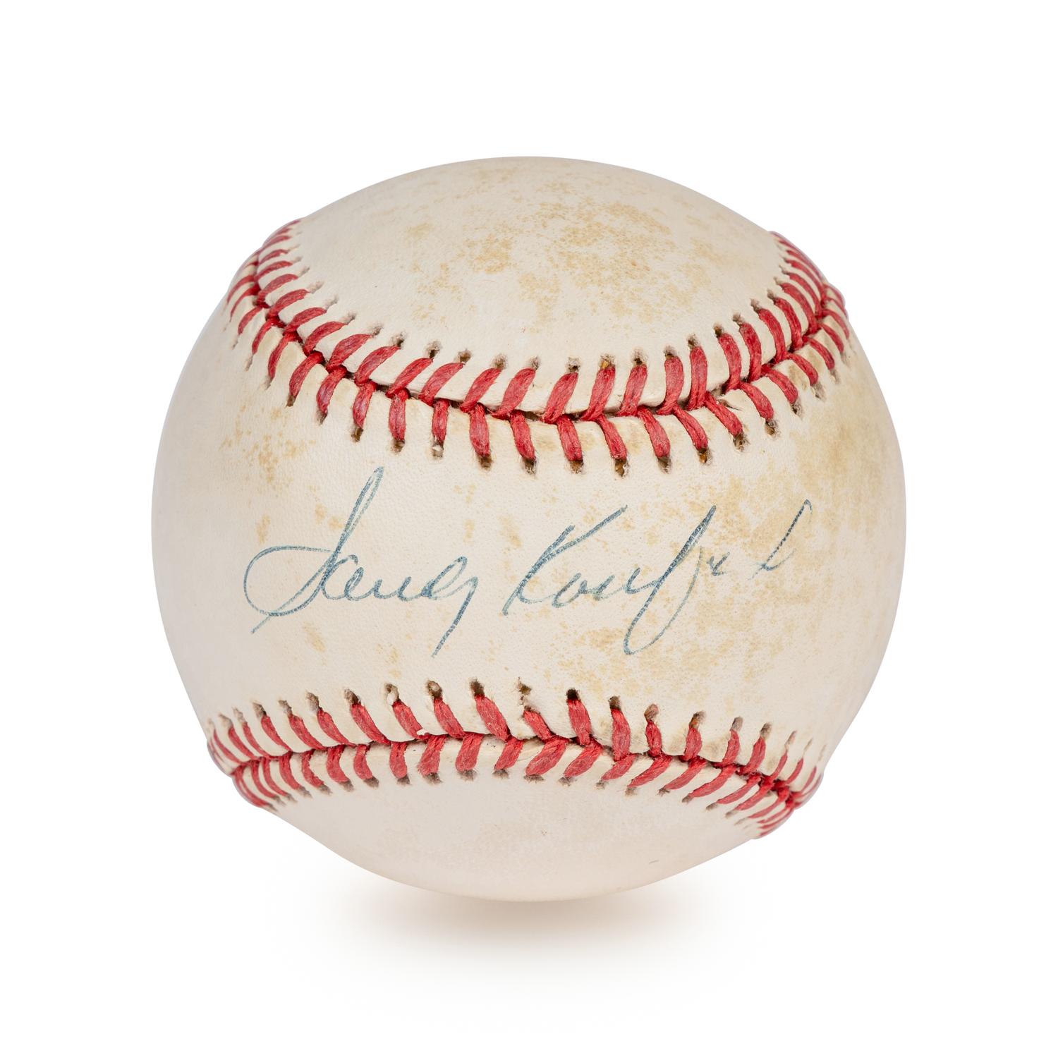 A Sandy Koufax Single Signed Autograph Baseball (Beckett Authentication Services Letter)