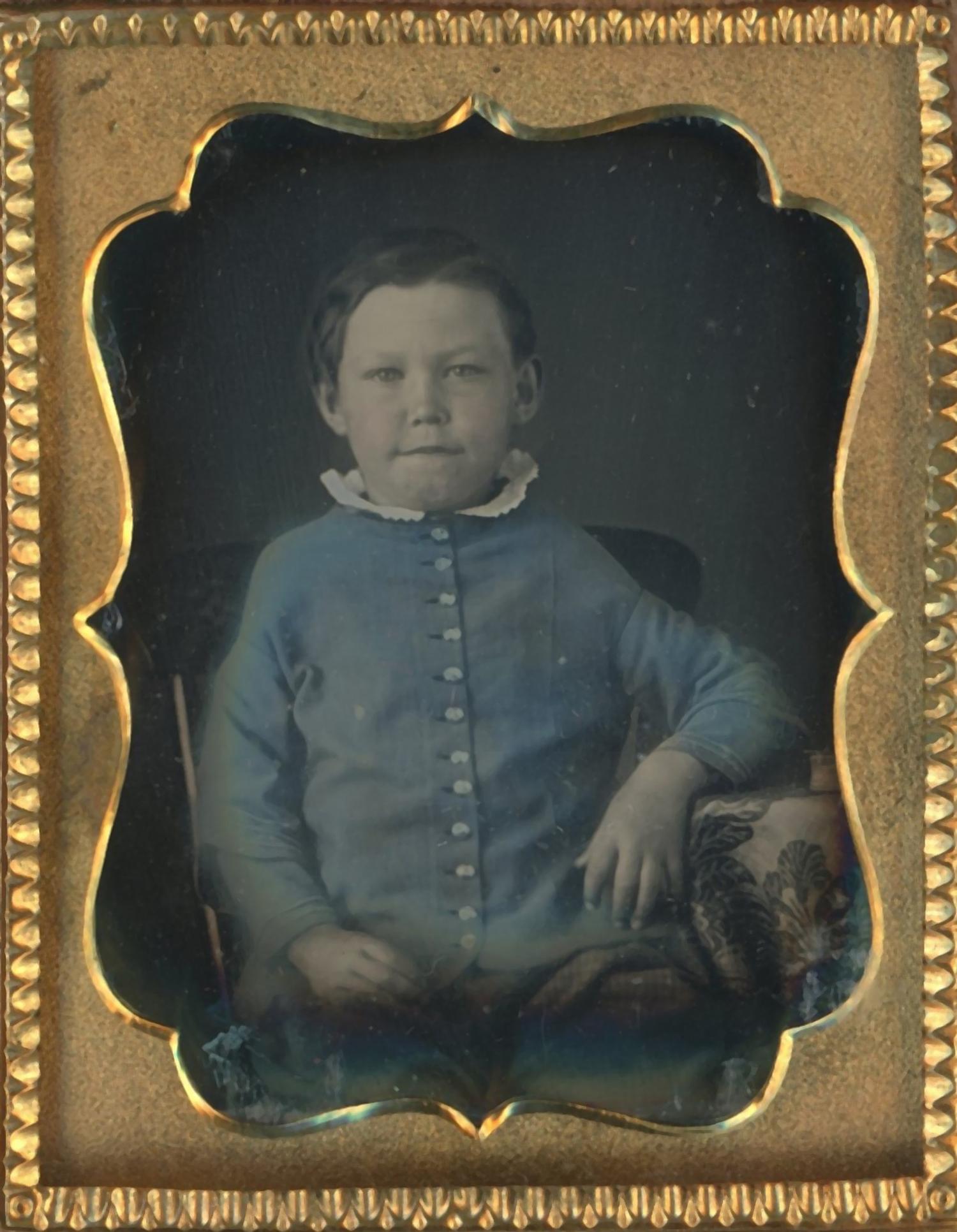 [Daguerreotype] Naked Baby and Blue Boy