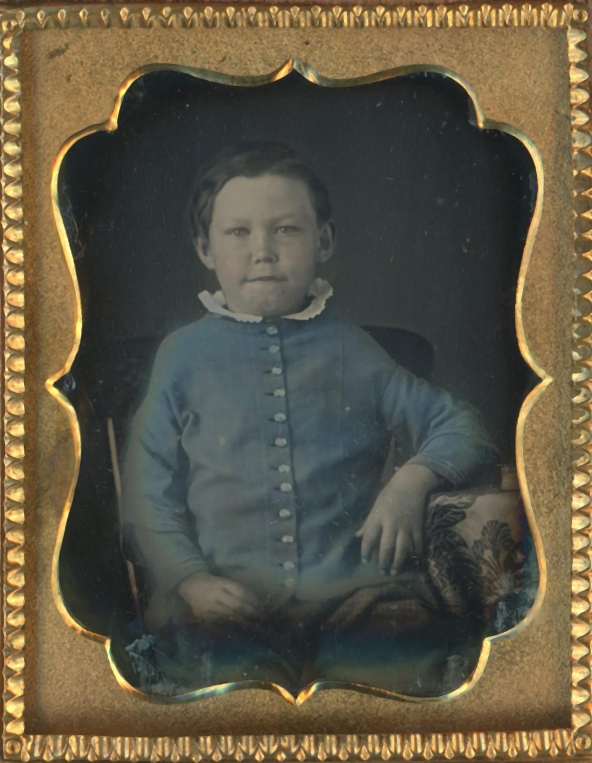 [Daguerreotype] Naked Baby and Blue Boy