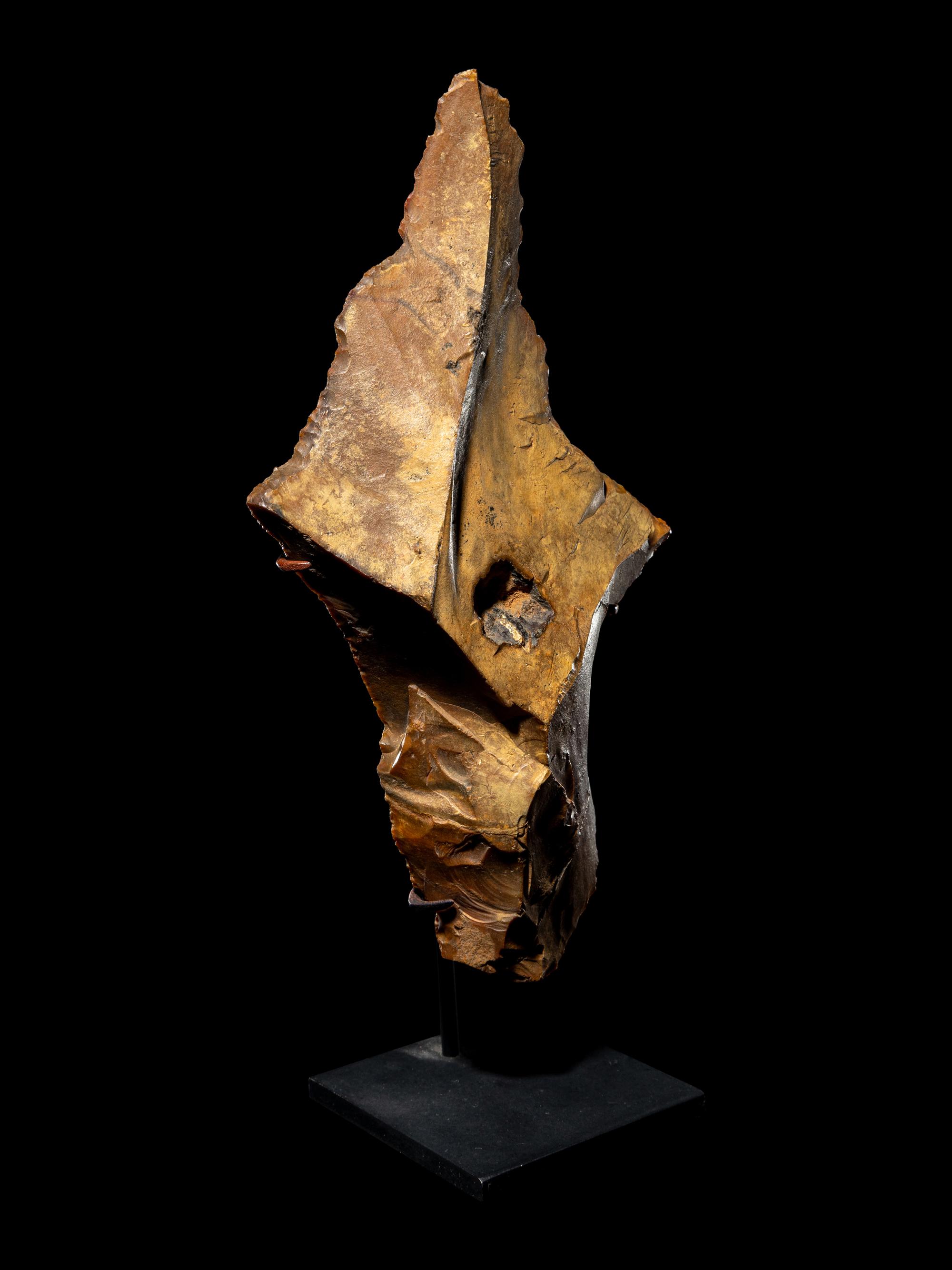 A Neolithic Flint Hand Axe with Cavity