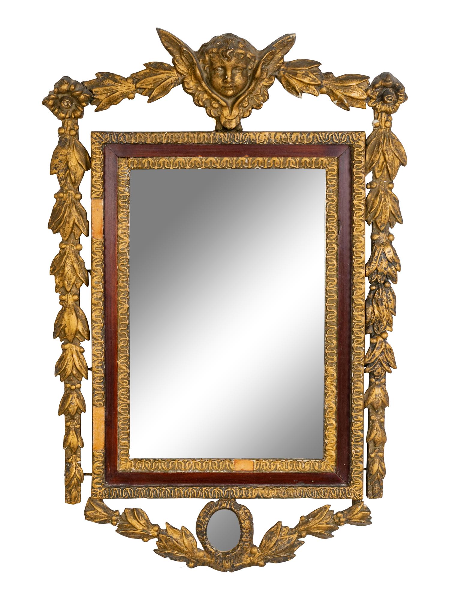 An Italian Baroque Style Giltwood Mirror