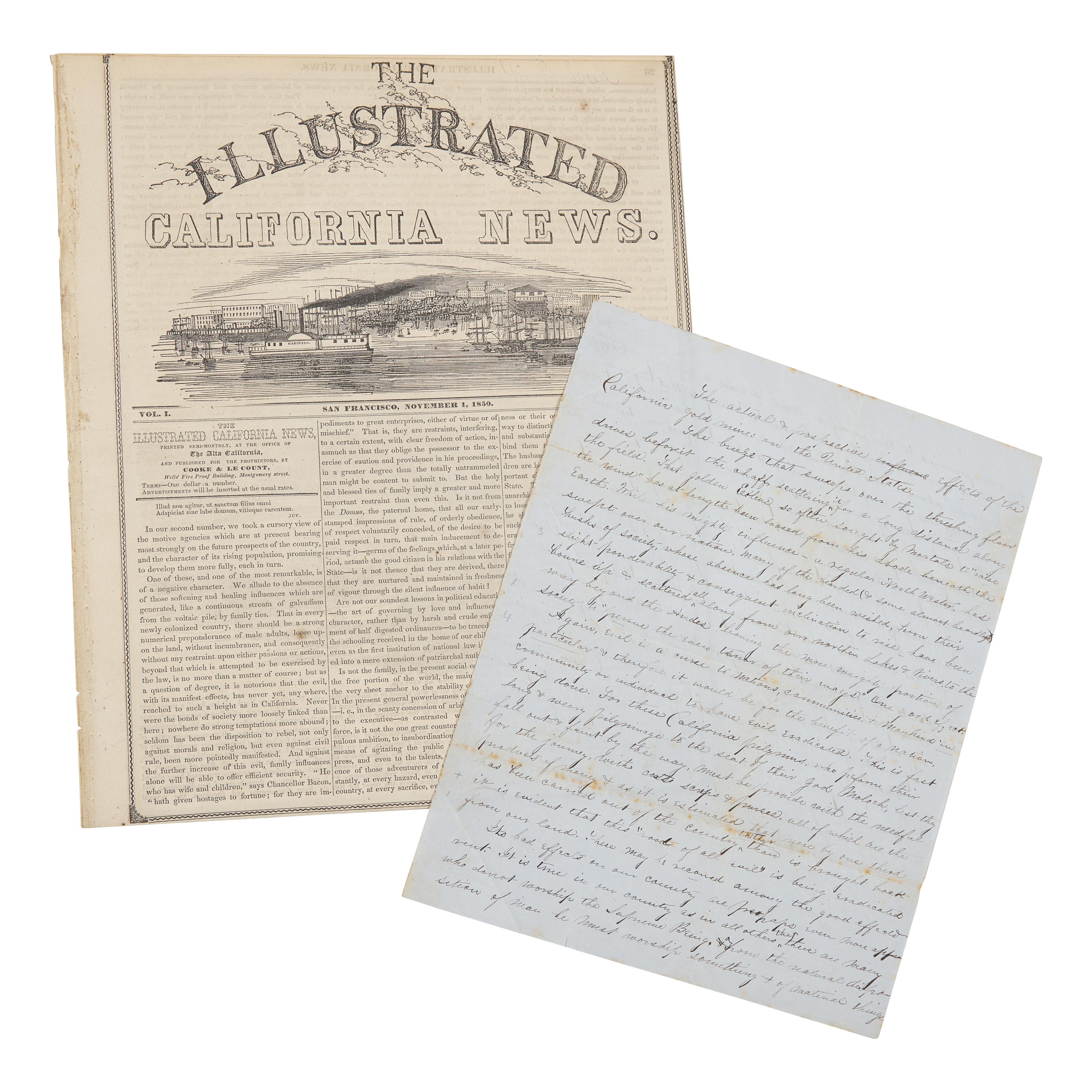 [Gold Rush] Scarce Issue of The Illustrated California News