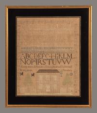 A Needlework Embroidered Schoolgirl's Sampler, Wrought by Margaret B. Peters