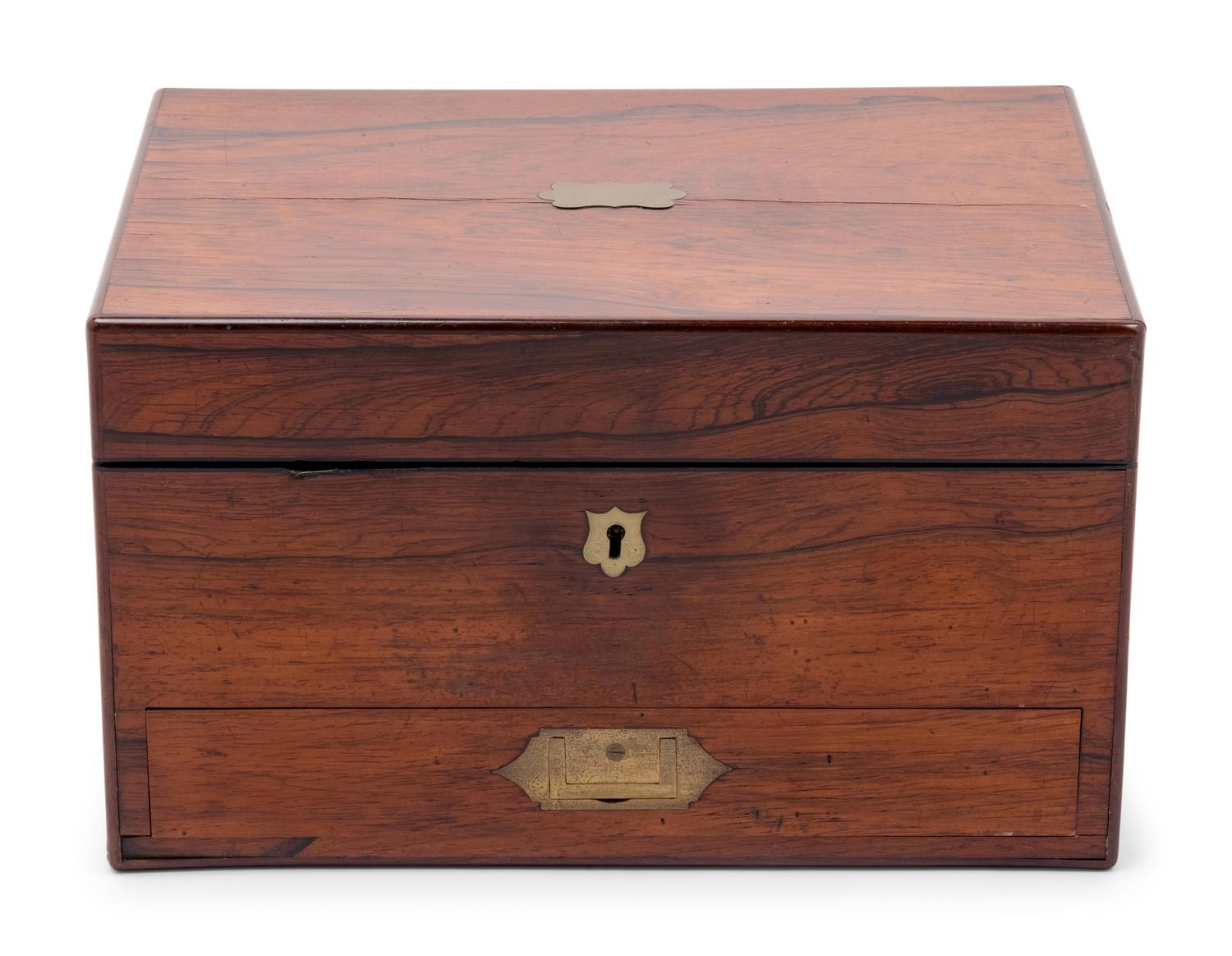 A Victorian Rosewood Dressing Box
