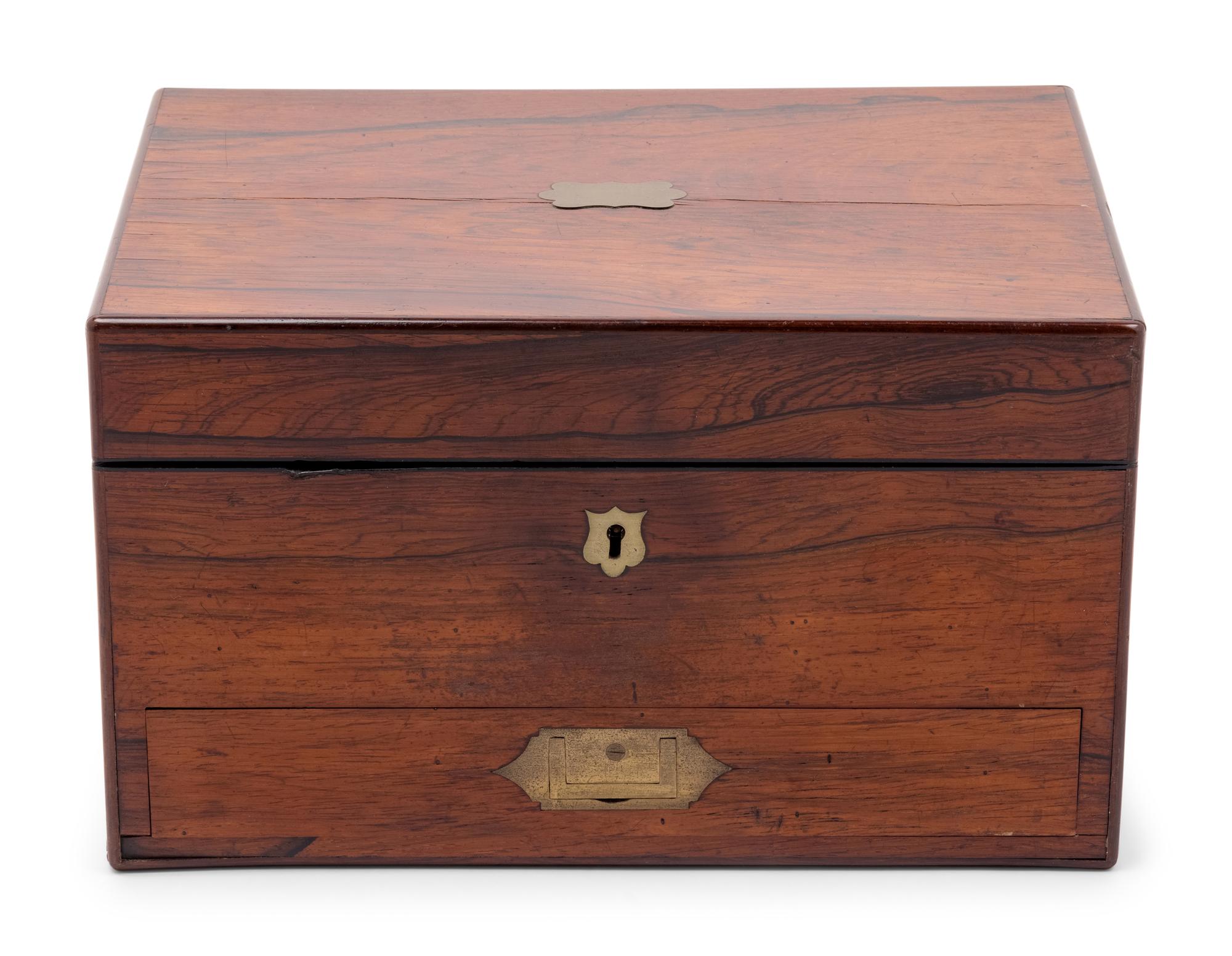 A Victorian Rosewood Dressing Box