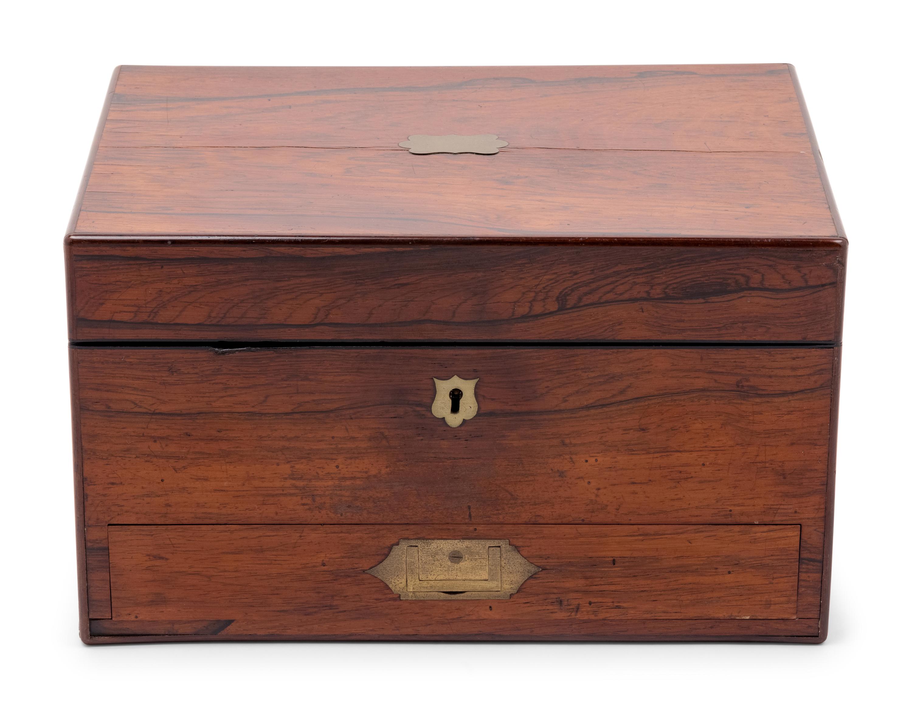 A Victorian Rosewood Dressing Box