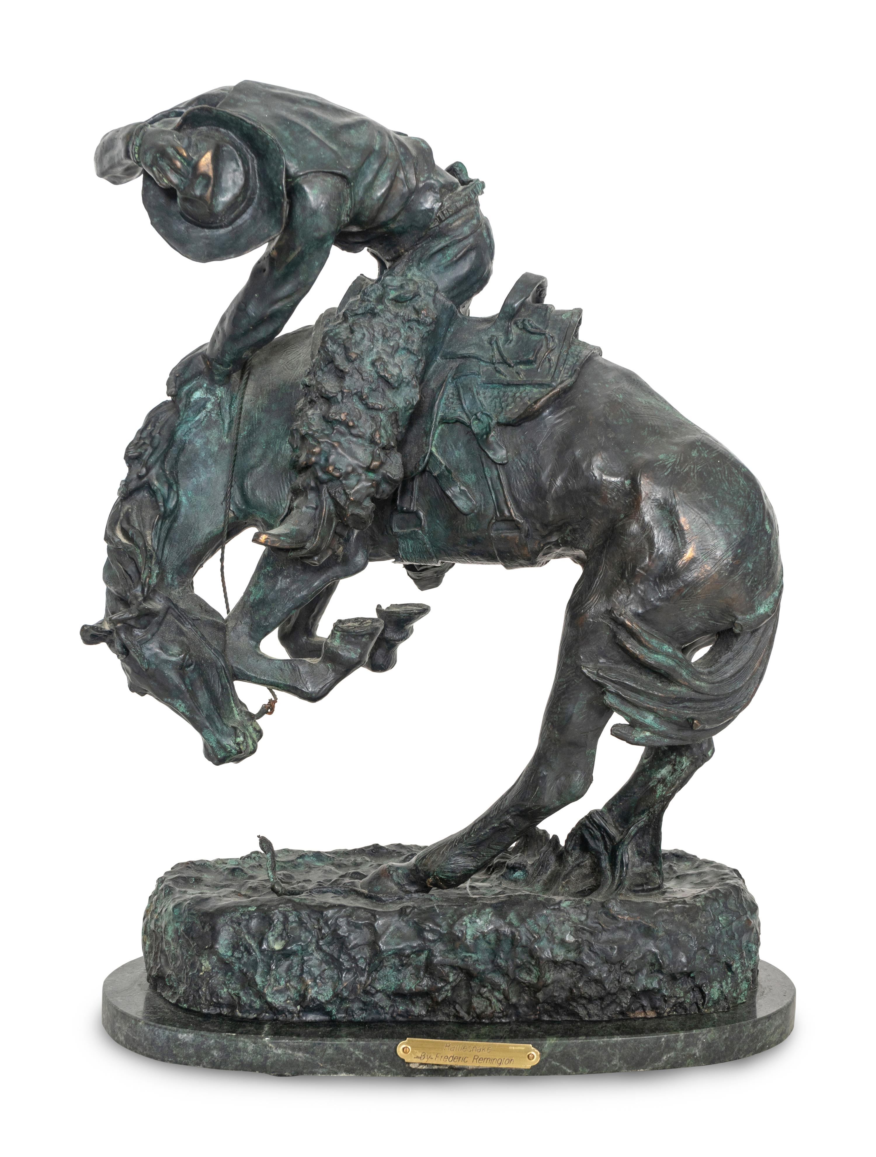 An American Bronze Figural Group, after Frederic Remington (1861-1909)