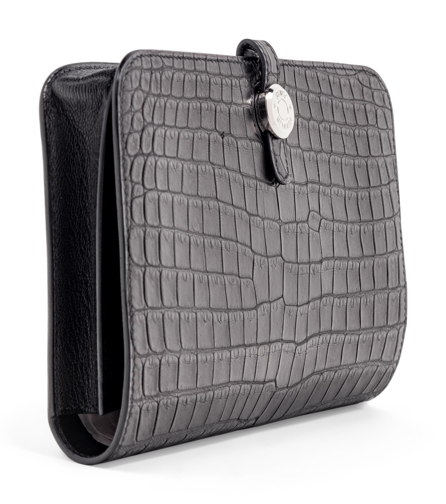 Hermès Crocodile Dogon Duo Wallet, 2010s