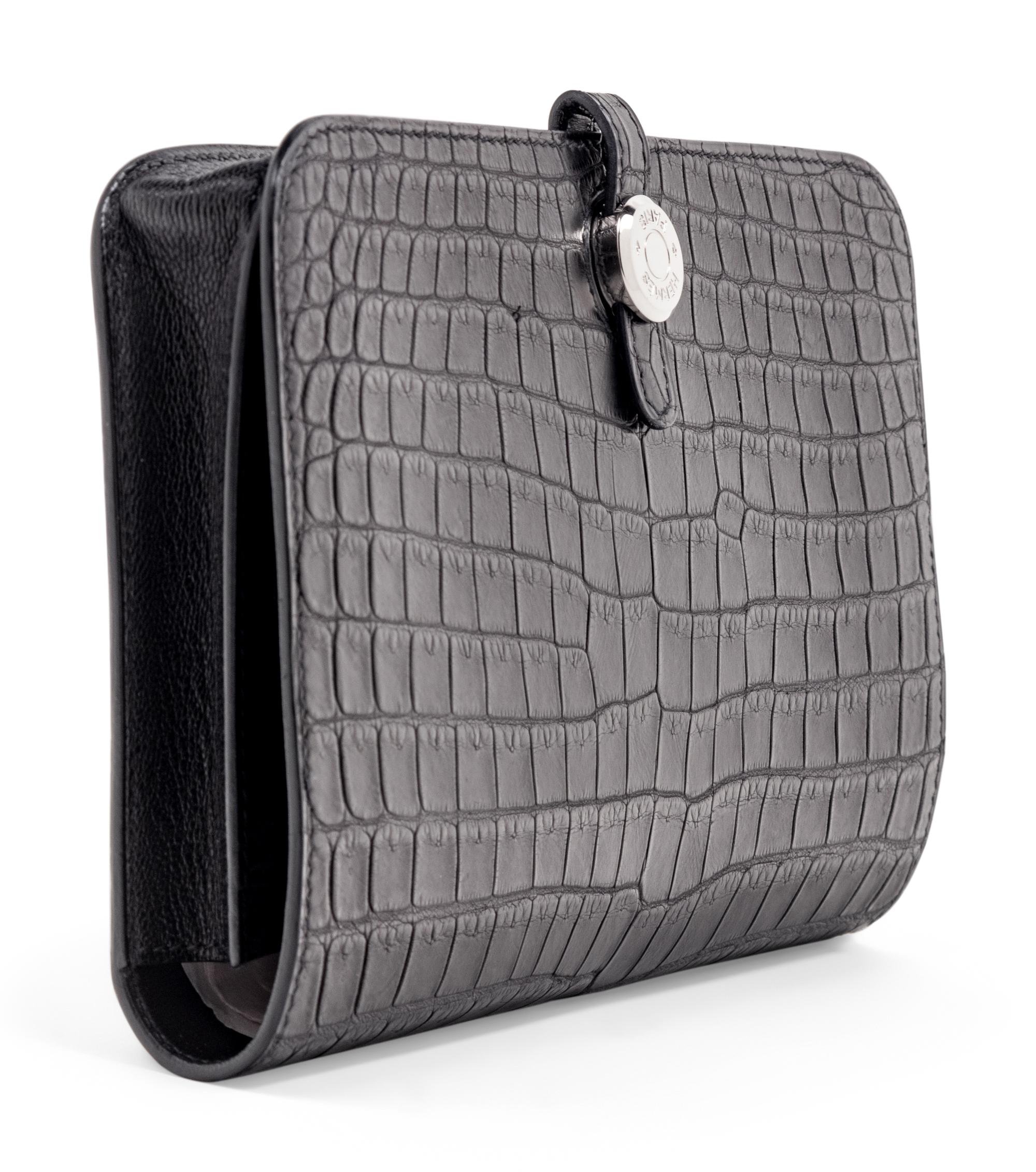 Hermès Crocodile Dogon Duo Wallet, 2010s