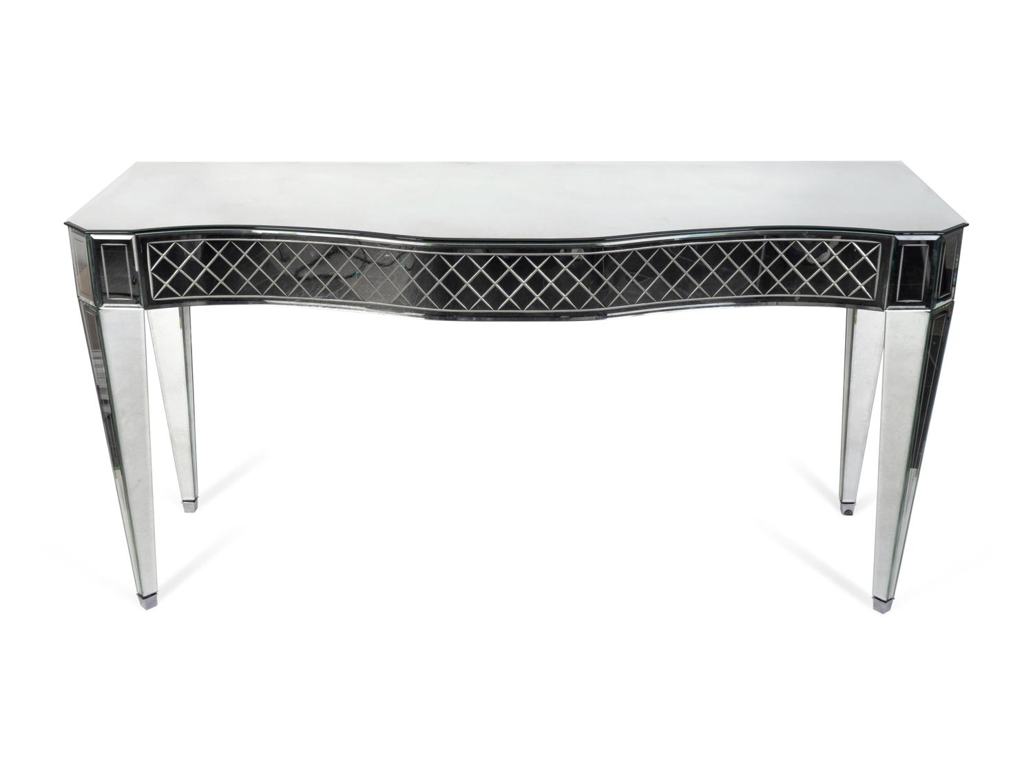 A Contemporary Etched Glass Console Table — 20TH CENTURY