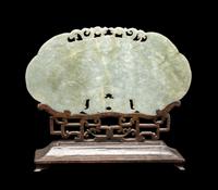 Two Chinese Jade and Jadeite Articles 近代 玉磬及玉瓶