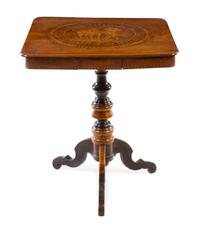 An Italian Marquetry Occassional Table Height 29 3/4 inches. — 19TH CENTURY