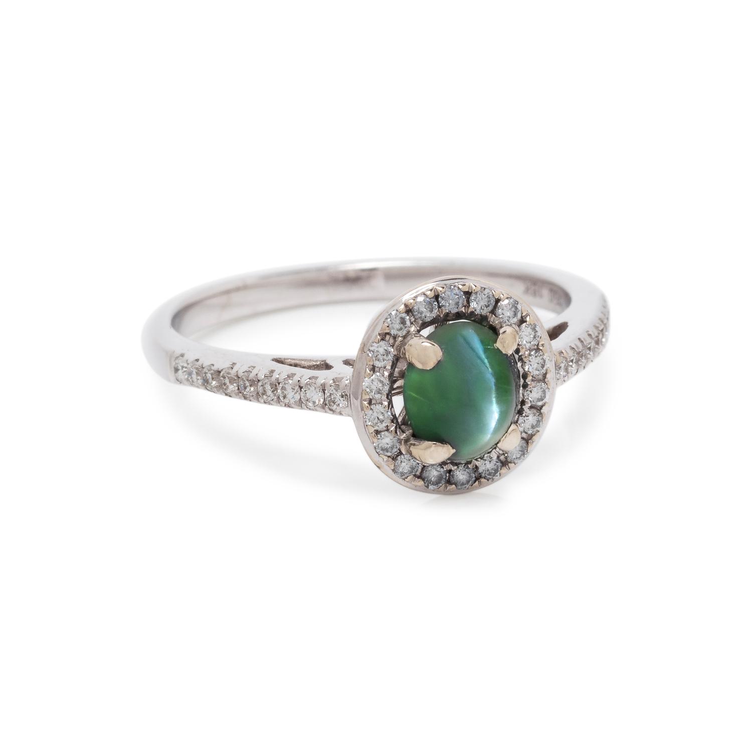 CAT'S EYE ALEXANDRITE AND DIAMOND RING