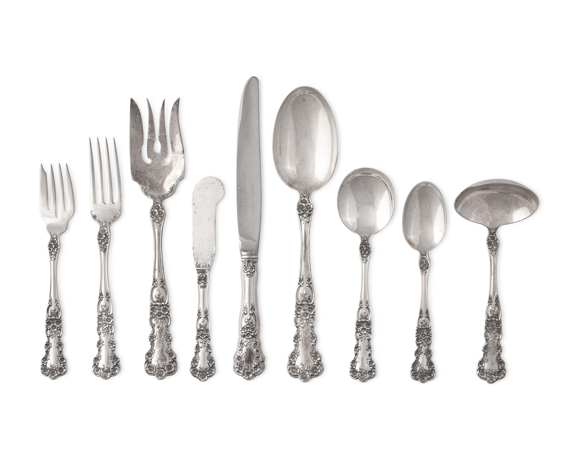 An American Silver Flatware Service