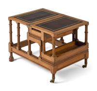 A Set of English Oak Metamorphic Library Steps