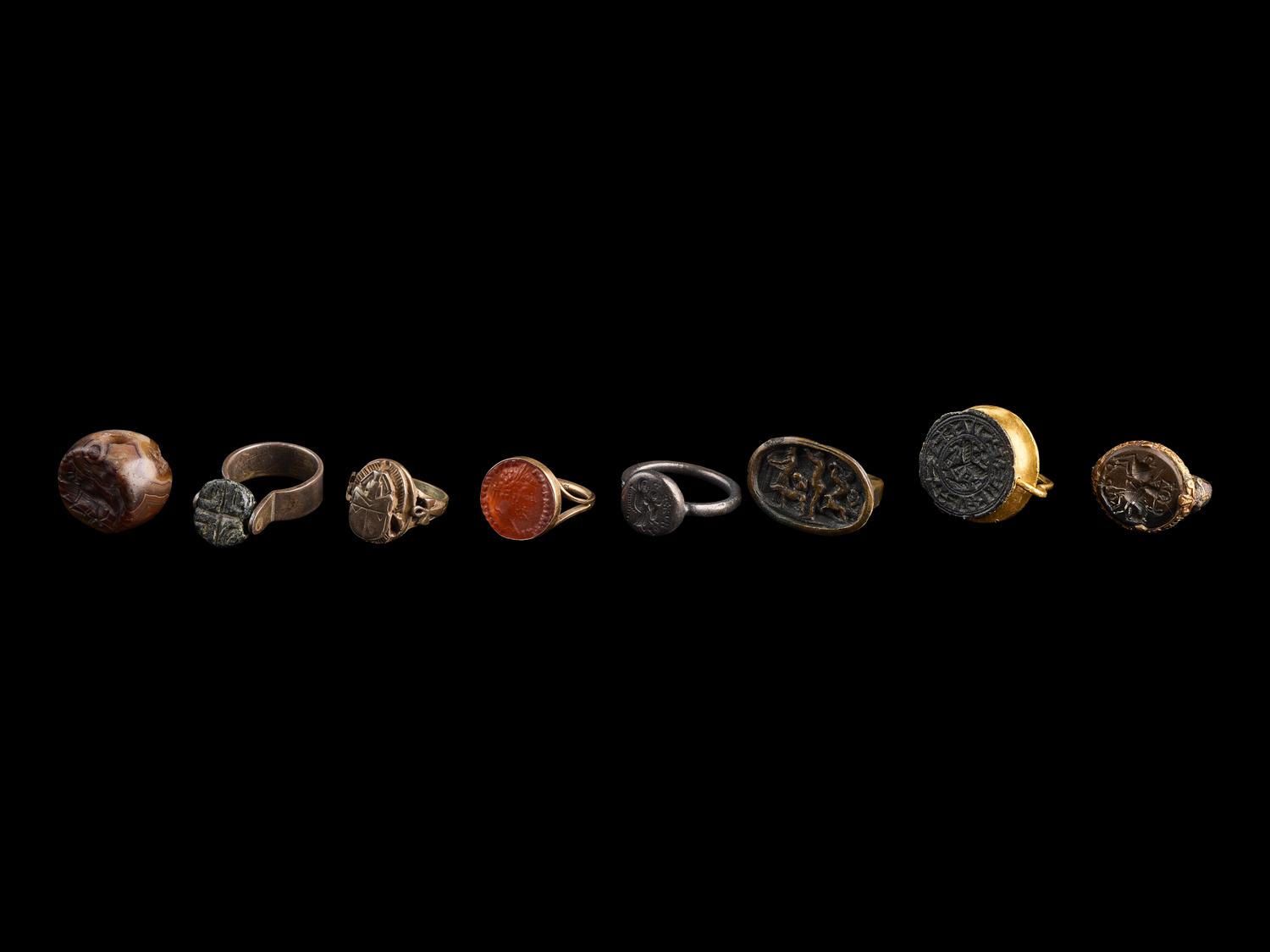 A Group of Twelve Ancient and Neoclassical Finger Rings and Stamp Seals