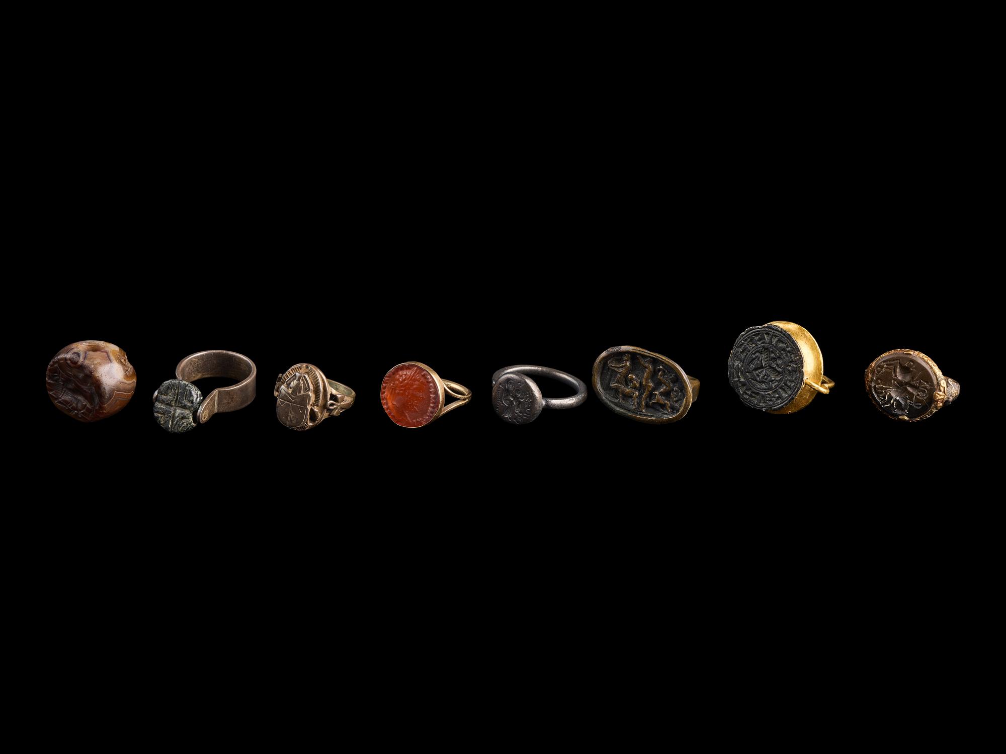 A Group of Twelve Ancient and Neoclassical Finger Rings and Stamp Seals