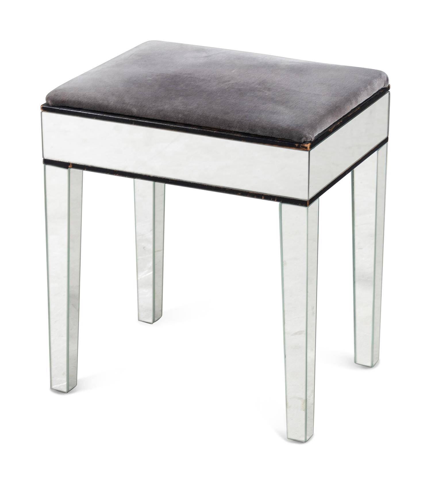 A Mirrored Dressing Table and Stool