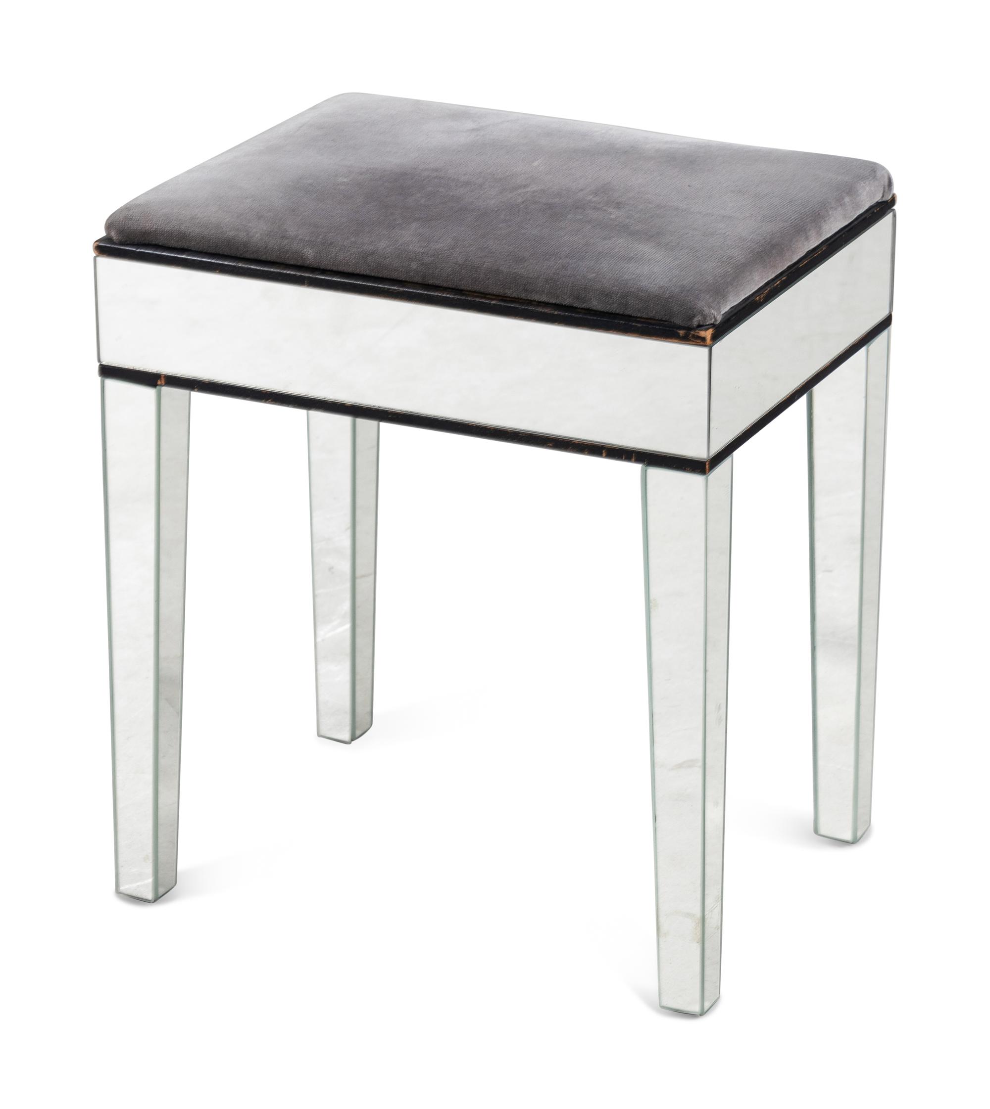 A Mirrored Dressing Table and Stool