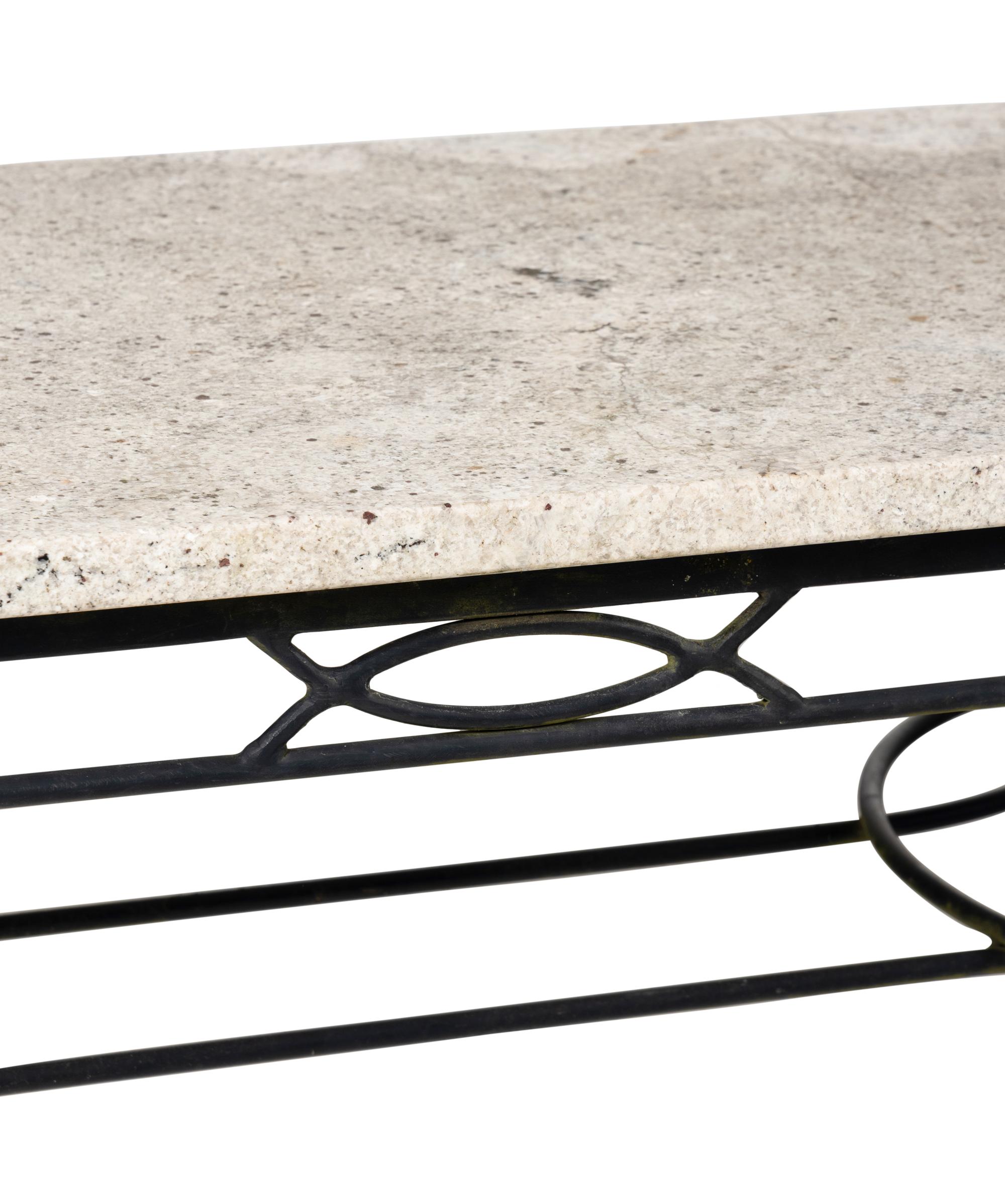 A Pair of Mario Papperzini 'Amalfi' Stone-Top Low Tables