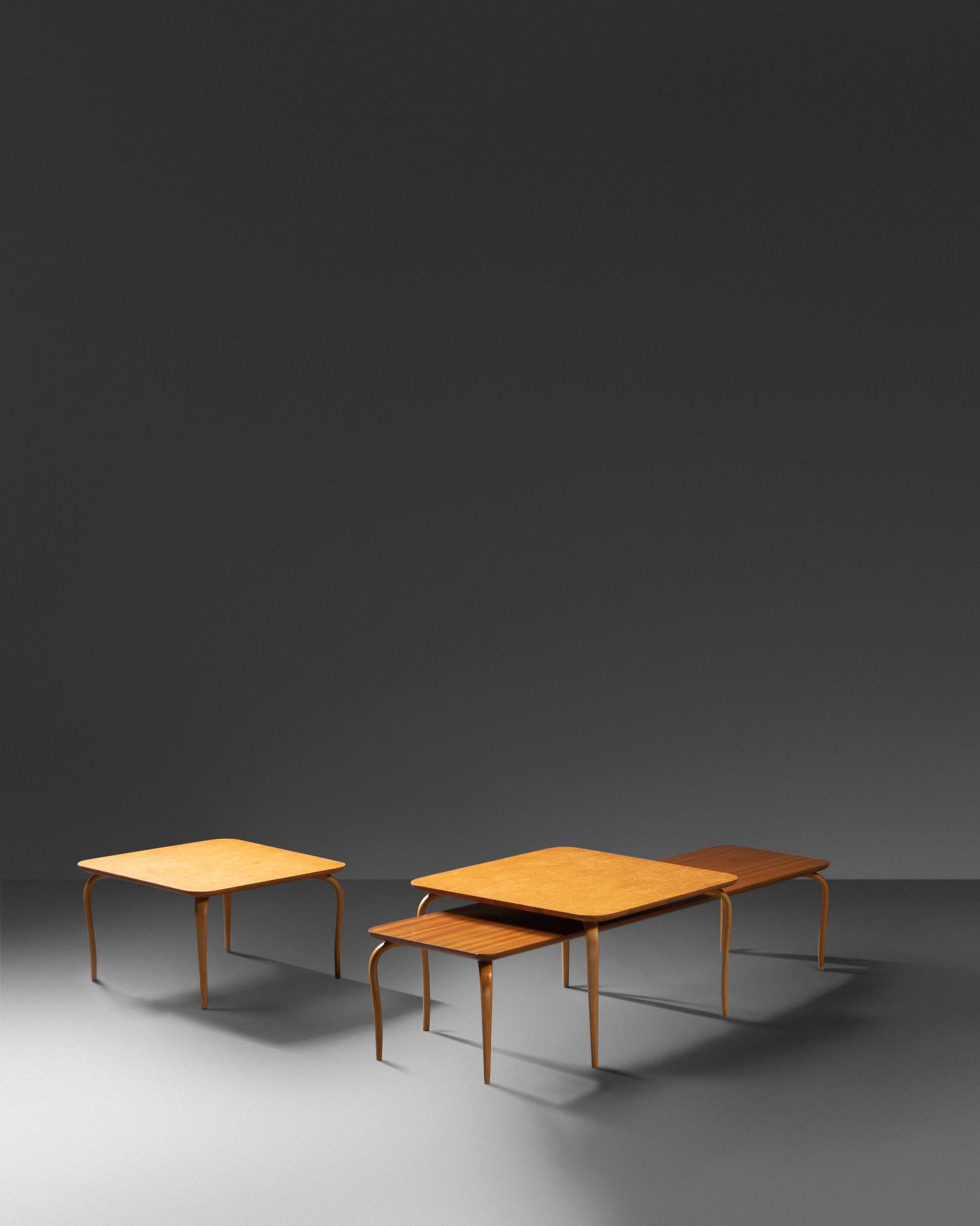 Three Occasional Tables, c. 1965 Firma Karl Mathsson, Sweden