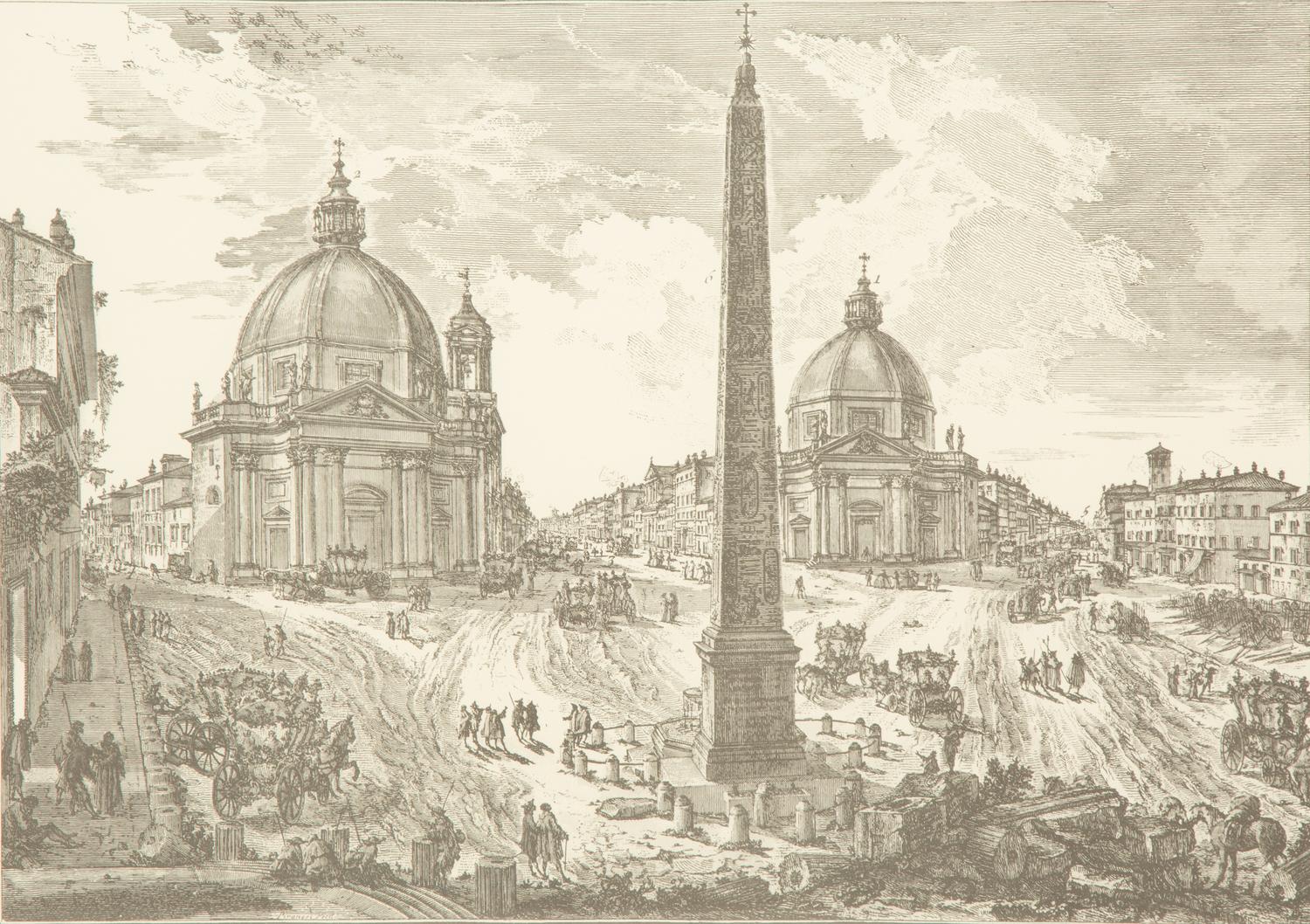 Eight Black and Parcel Gilt Framed Prints After Giovanni Piranesi — 20th Century