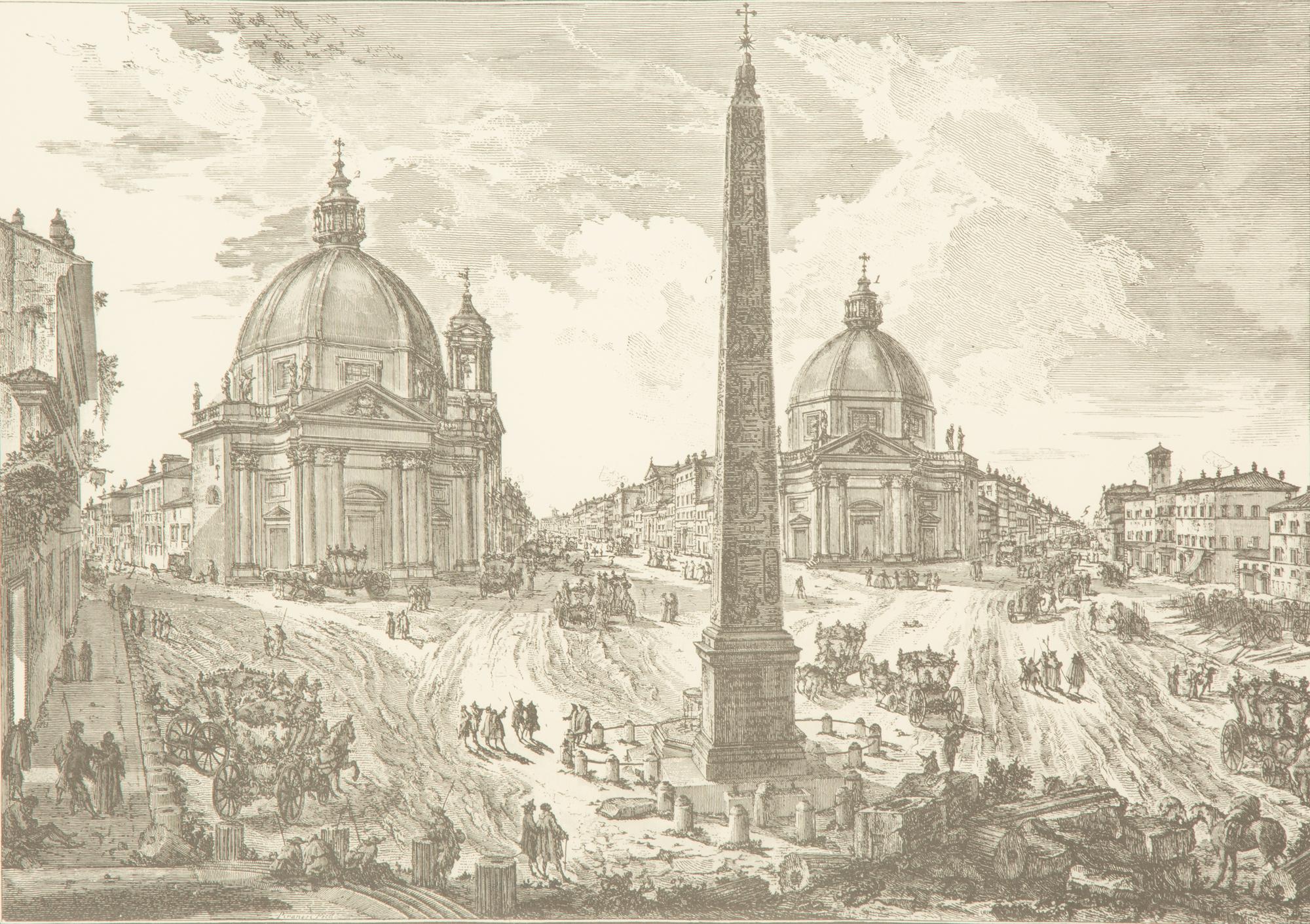 Eight Black and Parcel Gilt Framed Prints After Giovanni Piranesi — 20th Century