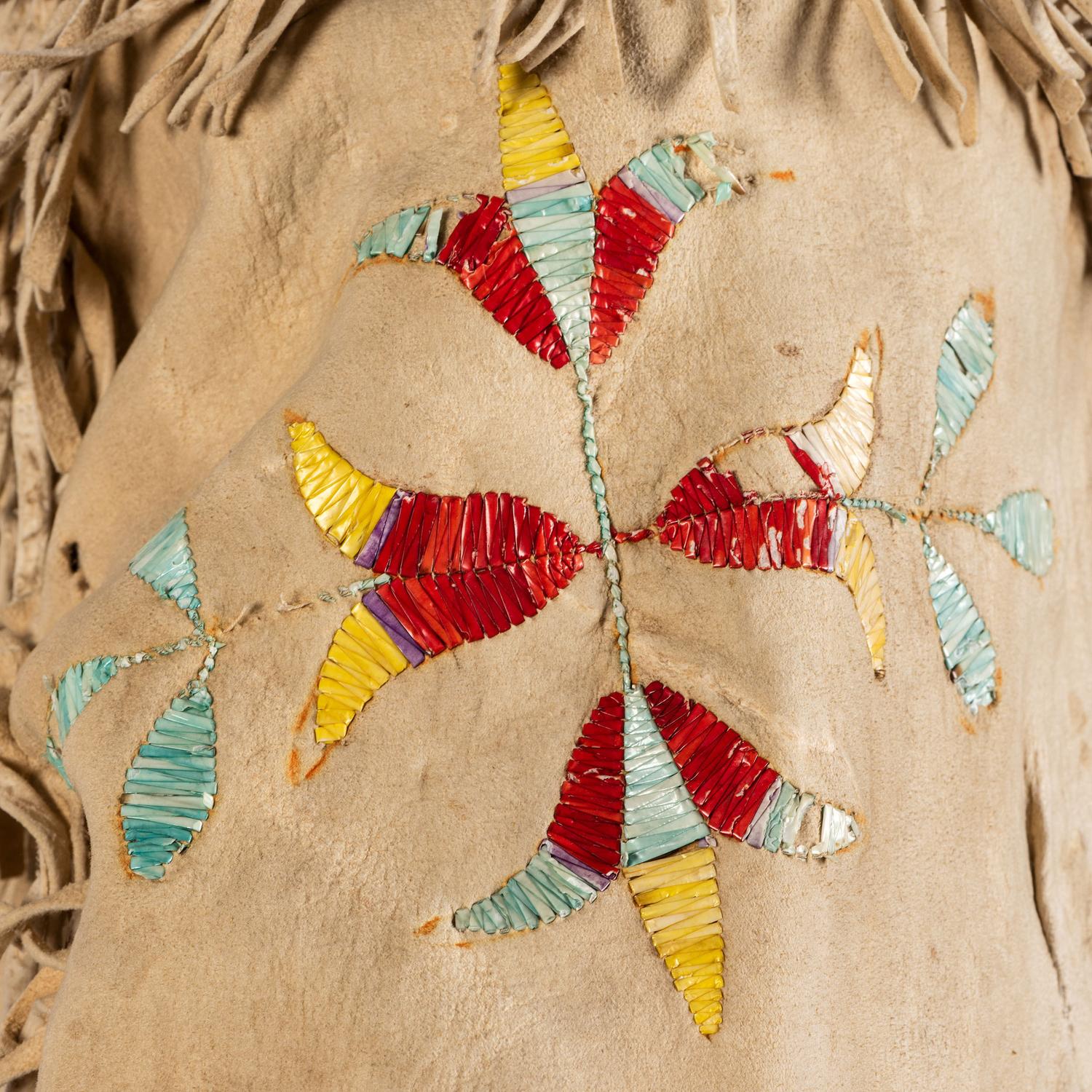 Santee Sioux Quilled Hide Coat