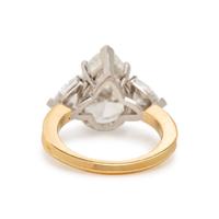 Diamond, Platinum, and Yellow Gold Ring