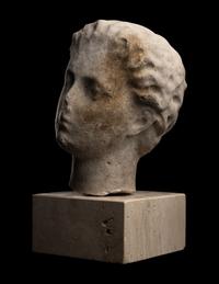 A Roman Marble Head of a Woman