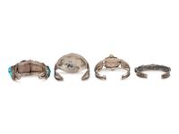 Navajo Silver and Turquoise Cuff Bracelets